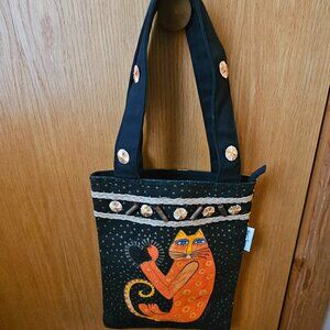 precious cat tote handbag medium by laurel burch